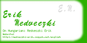 erik medveczki business card